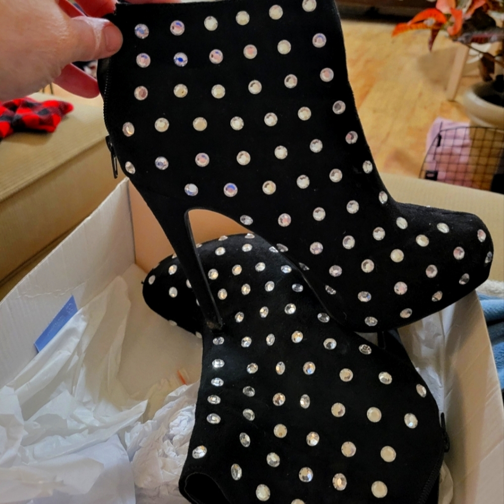 Worn ONCE!!! Beautiful Studded Ankle Boots.